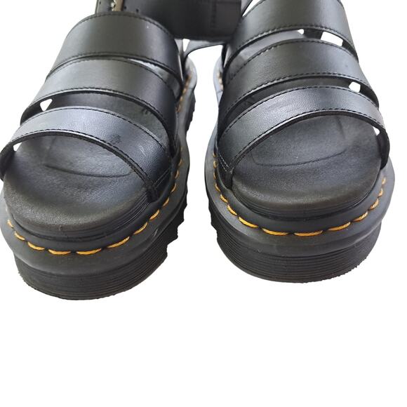 DR. MARTENS  Vegan Blaire Womens 7 Felix Gladiator Sandals in Black Summer Docs! - Picture 8 of 10